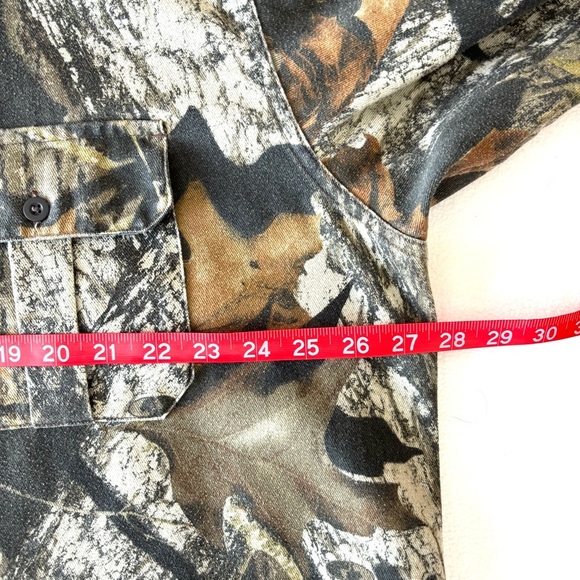 Cabela’s Camo Leaves & Logs Button Down Midweight Shirt Jacket Size XL Tall - Picture 13 of 14